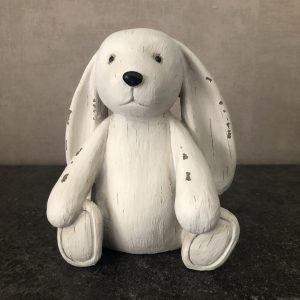 Zittend Hondje – Polyresin – Wit