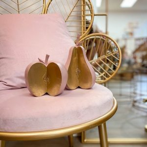 Appel en Peer – Keramiek – Roze – Set/2