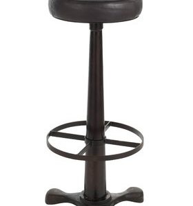 Barkruk – Leder/Metaal – Zwart