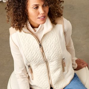 Gilet fleece of White
