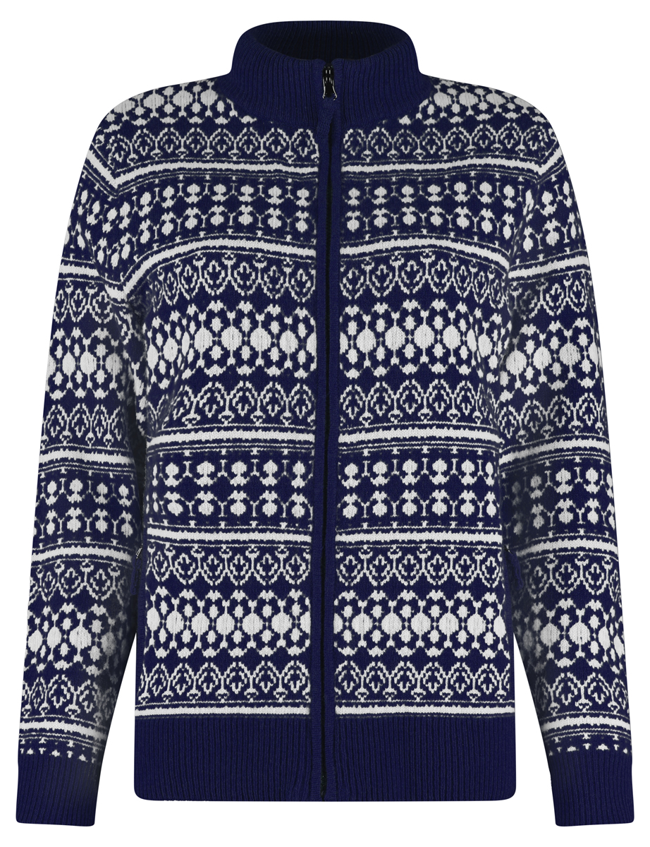 Vest Jacquard Navy - Afbeelding 2