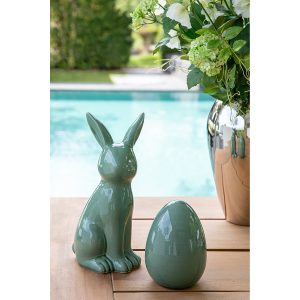 Decoratief Ei Oyo – Keramiek Craquelé – Groen – Ø10xH13cm