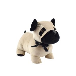 Deurstopper Hond Bani – Textiel/Kunstleder – Multi- 28x18x24cm