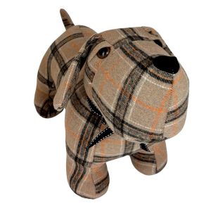 Deurstopper Hond Leo – Tartan Textiel – Multi – 50x24x26cm