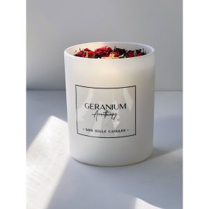 Geurkaars Geranium Aromatherapie 150gr