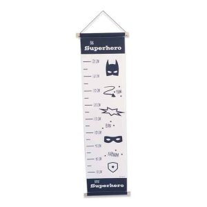 Groeimeter Super Hero Zwart/Wit