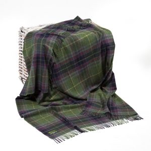 Plaid Lamswol Groen Blauw Paars