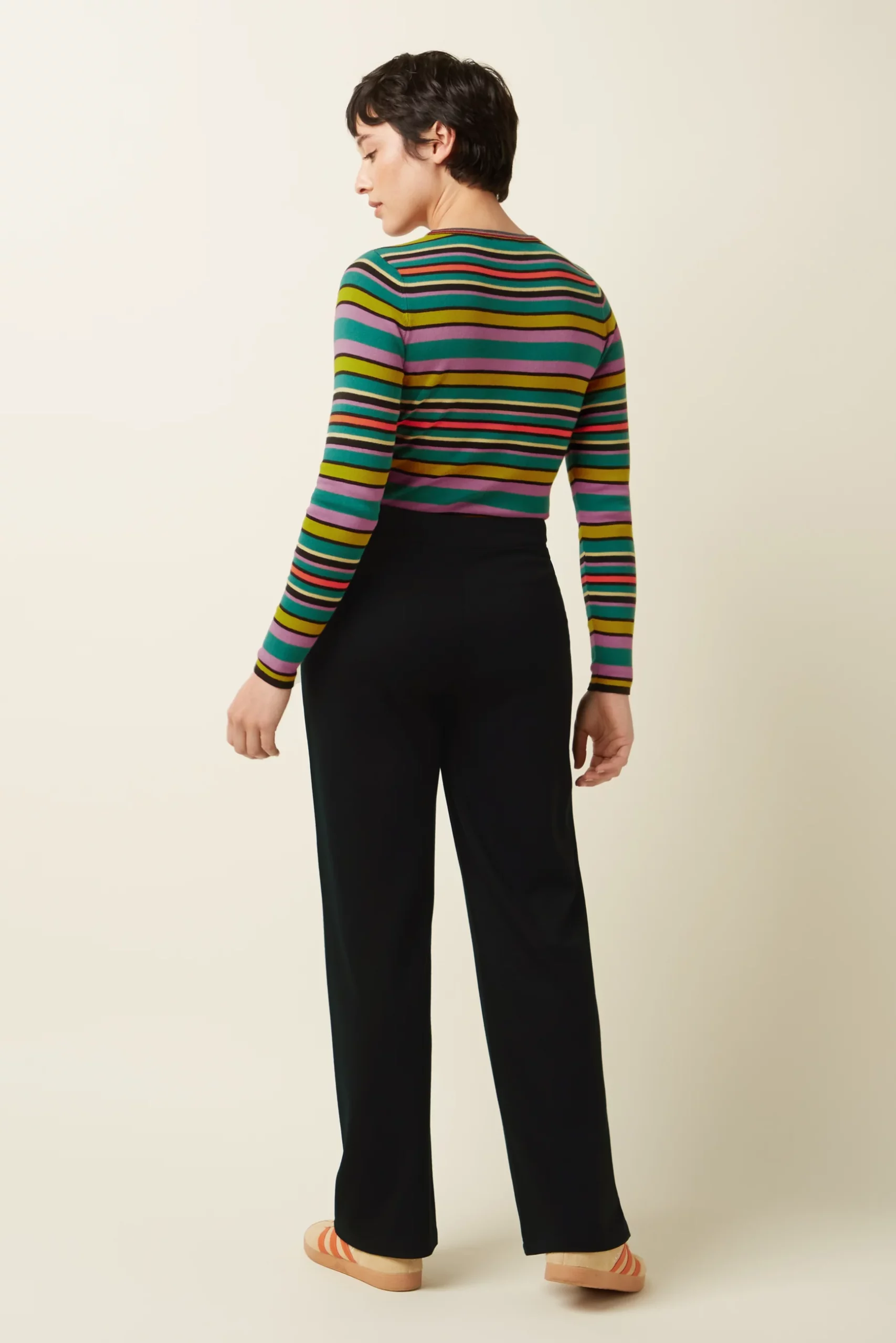 Broek Border Pintuck Milano Black - Afbeelding 3