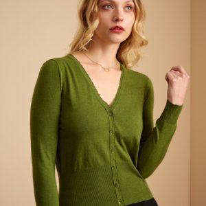 Vest Cardi Cocoon posey green