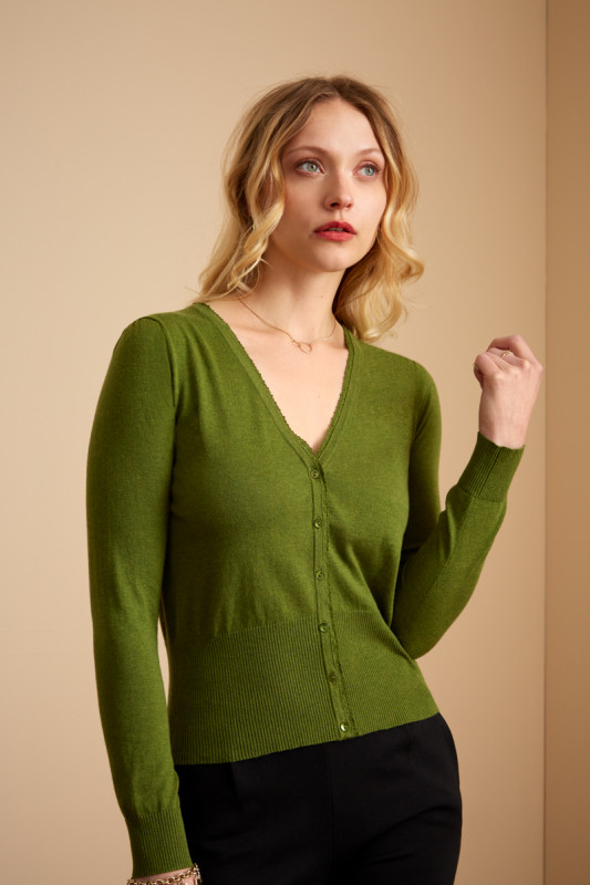 Vest Cardi Cocoon posey green - Afbeelding 2