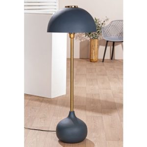 Moderne Vloerlamp Kyra Nachtblauw Metaal met Goudkleurige Accenten Ø40xH113cm