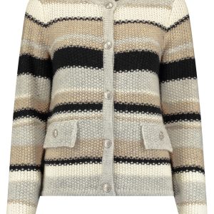 Vest Grijs Gestreept