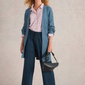 Broek Ava Wide Mid Denim