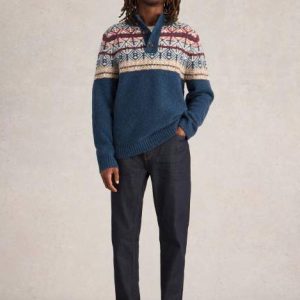 Trui Lewis Fairisle Navy Multi